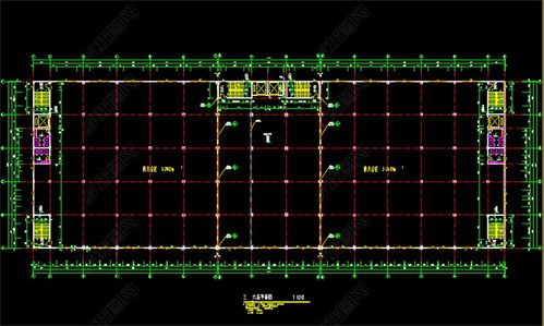 厂房cad建筑施工平面图设计平面图下载