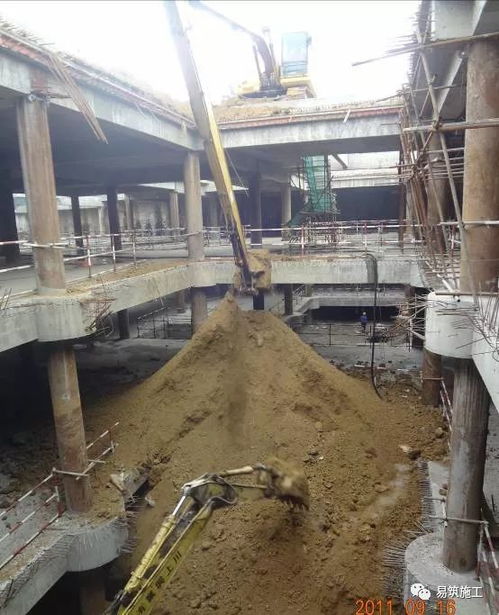 超高层建筑22米深基坑逆作法施工现场,看基础如何倒过来施工